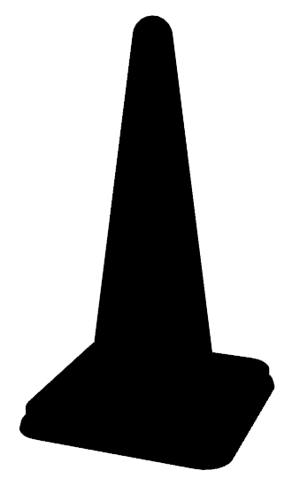 シルエット カラーコーン002 イラストクーコッチ ｲﾗｽﾄ ｼﾙｴｯﾄｻｰﾋﾞｽ
