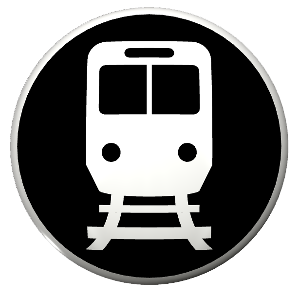シル）電車アイコンB004