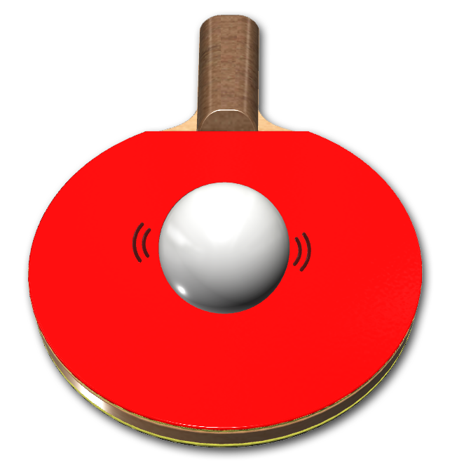 卓球ラケット　球　回転